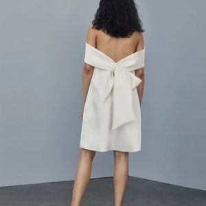 Amsale Bow Back Shift Dress